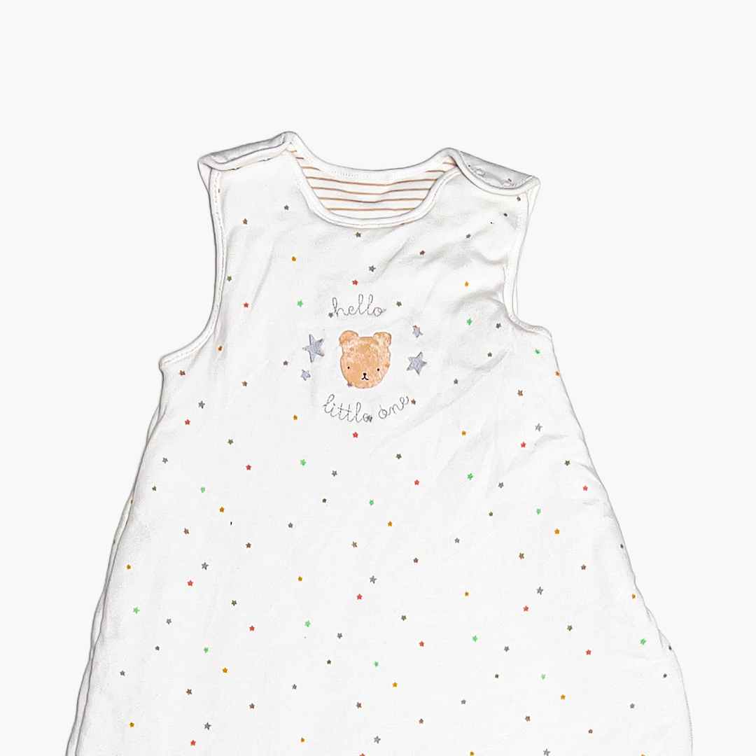 STAR PRINTED WHITE SLEEPING BAG