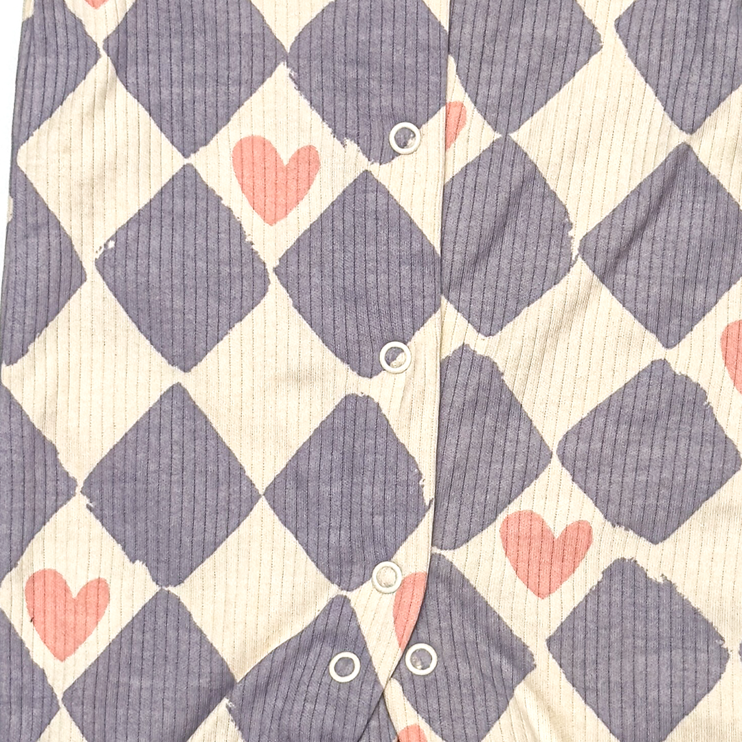 PATTERNED RIBBED ROMPER