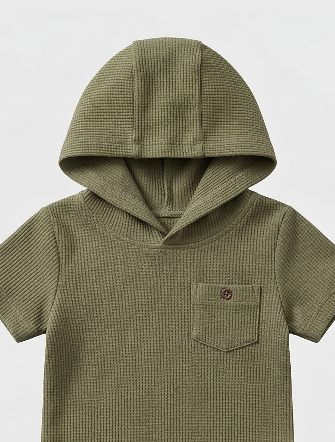 OLIVE GREEN KNITTED HOODIE ONESIE