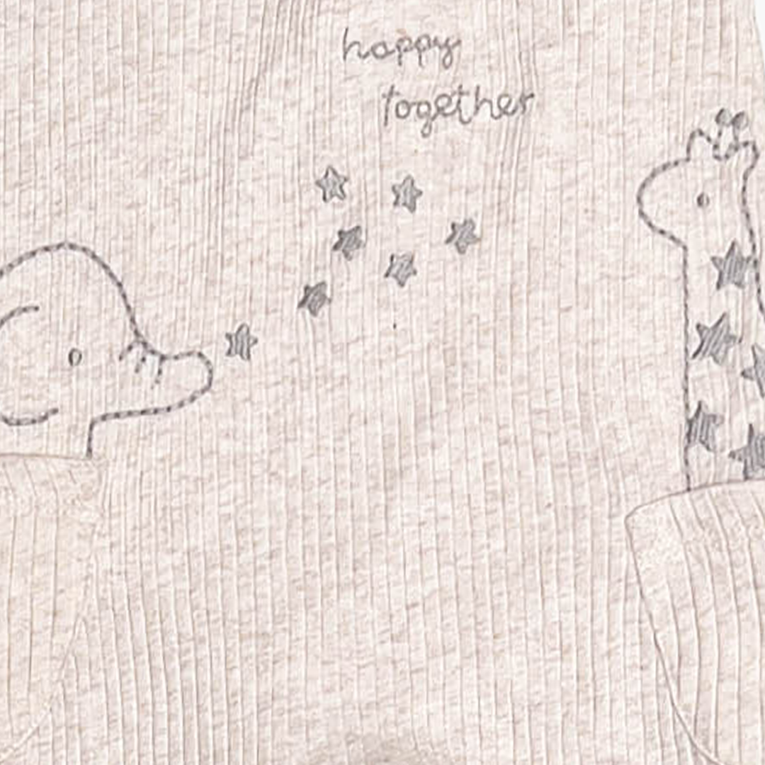 CREAM RIBBED SLEEEVLESS ROMPER