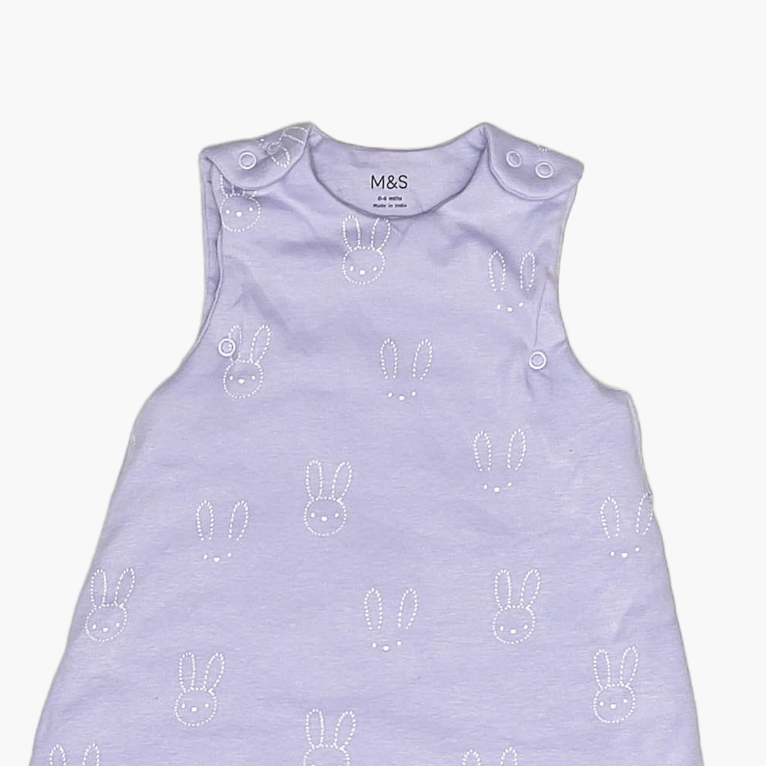 LAVENDER BUNNY PATTERNED SLEEPING BAG