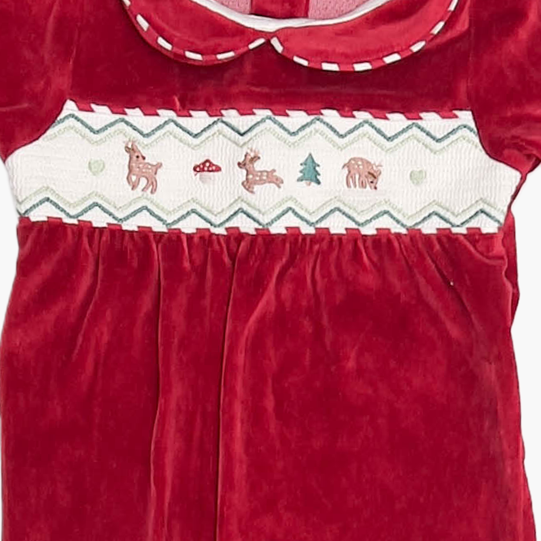 RED VELVET MATERIAL SLEEPSUIT