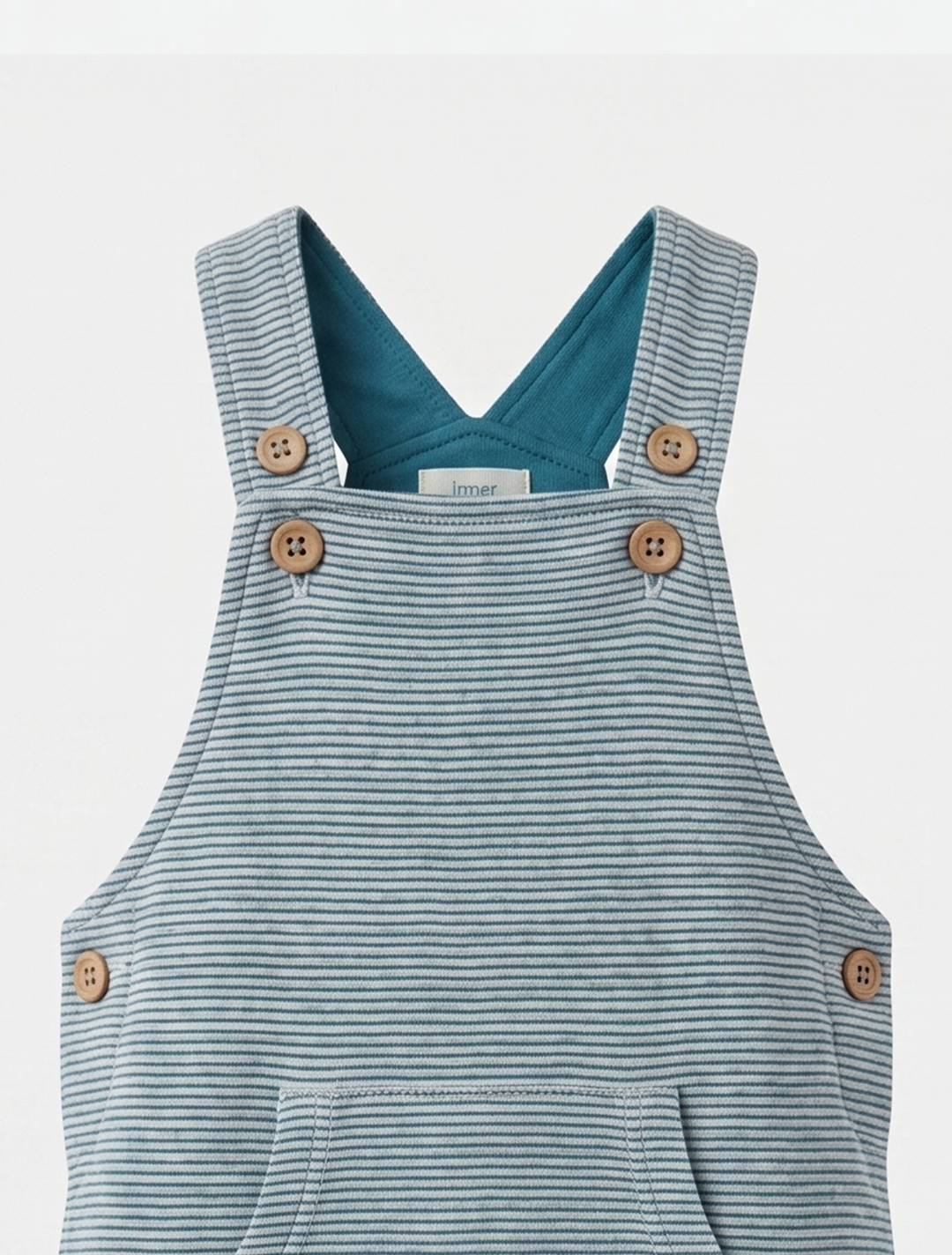 AQUA BLUE STRIPED DUNGAREE
