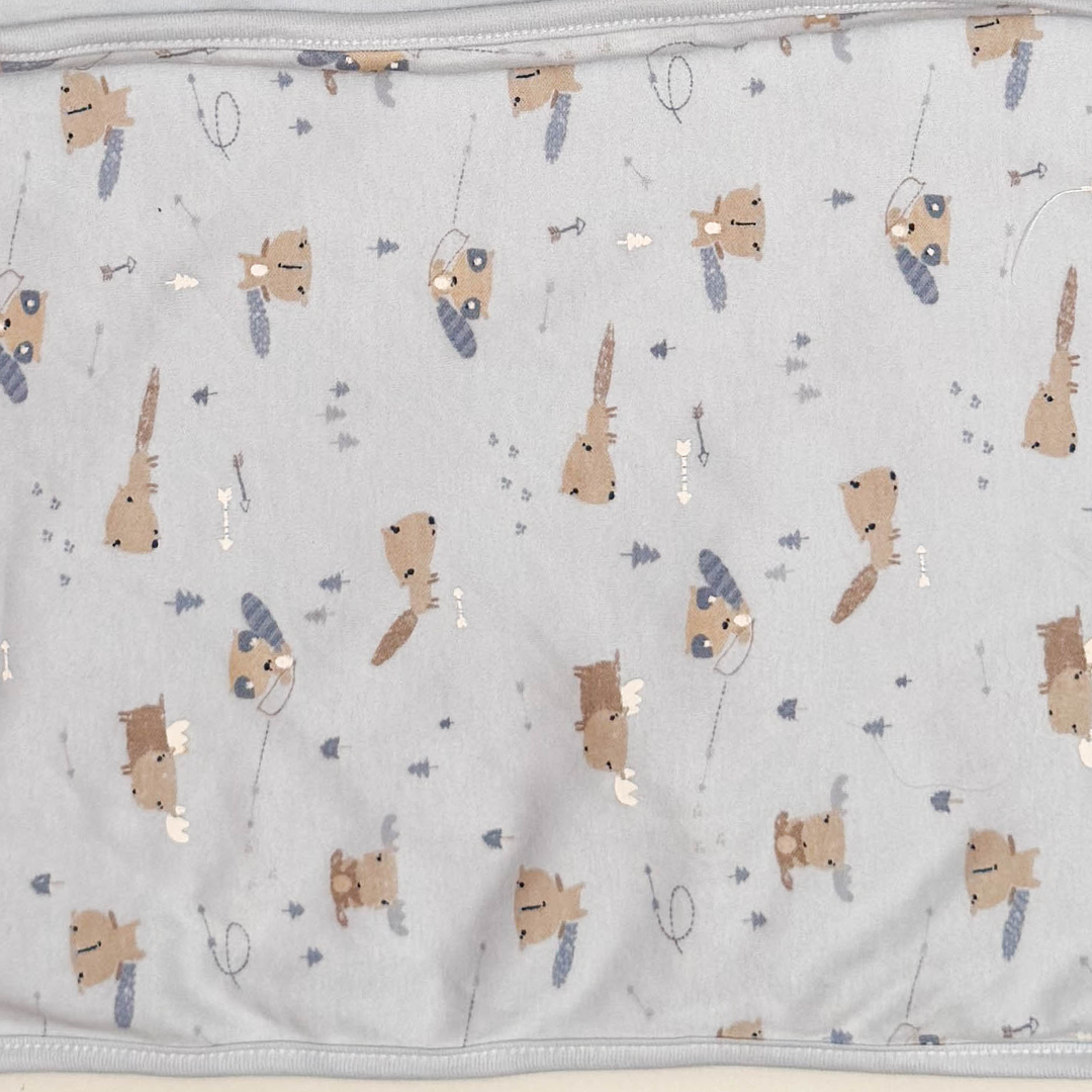 BLUE PRINTED DOUBLE SIDE SWADDLE
