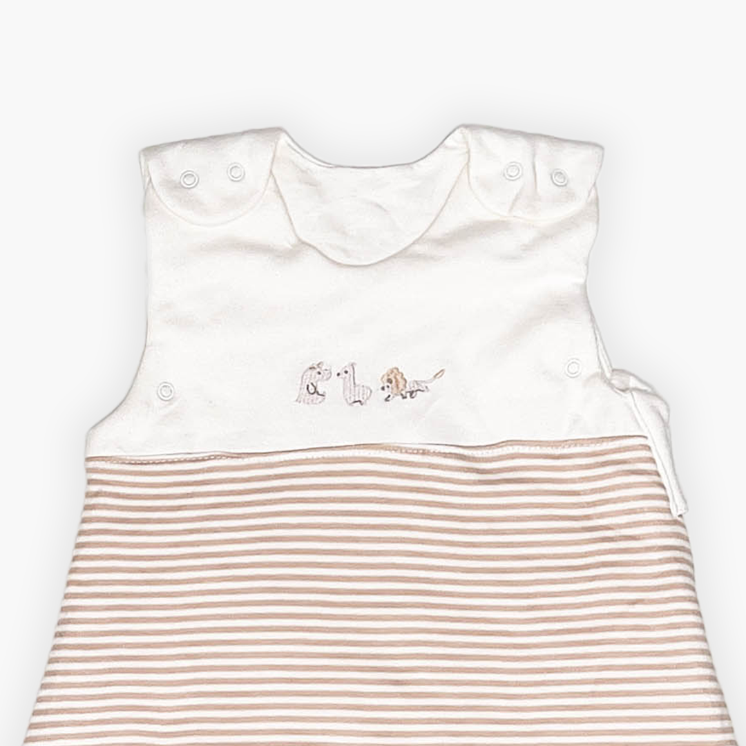 BEIGE STRIPED SLEEPING BAG