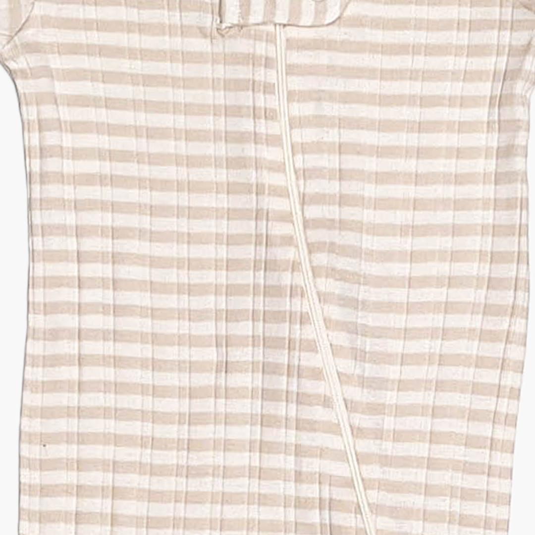 BEIGE RIBBED SLEEPSUIT