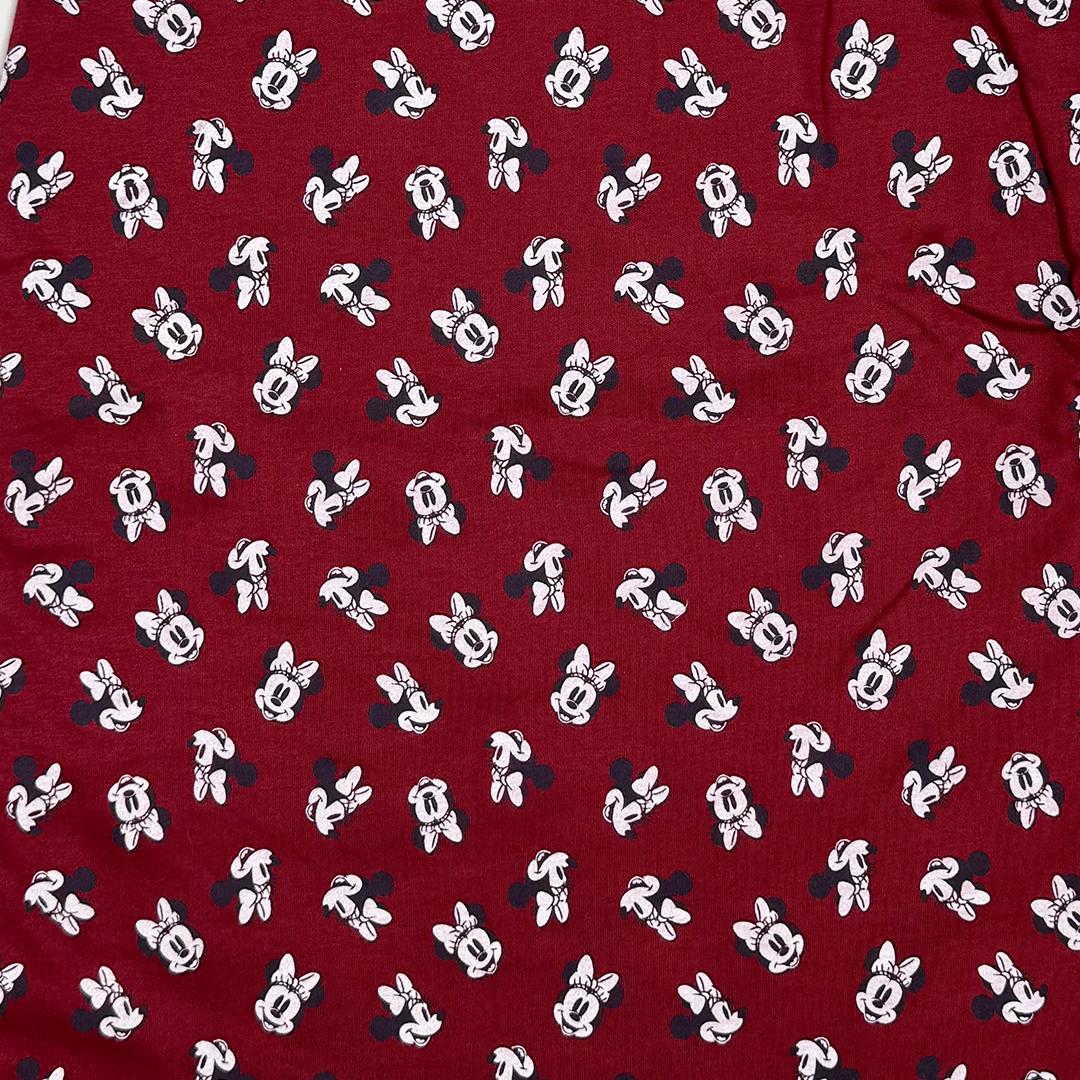 MAROON MICKEY PRINTED SLEEPING BAG