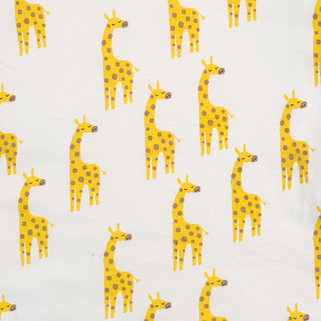 YELLOW GIRAFFE PRINTED SLEEPINGBAG