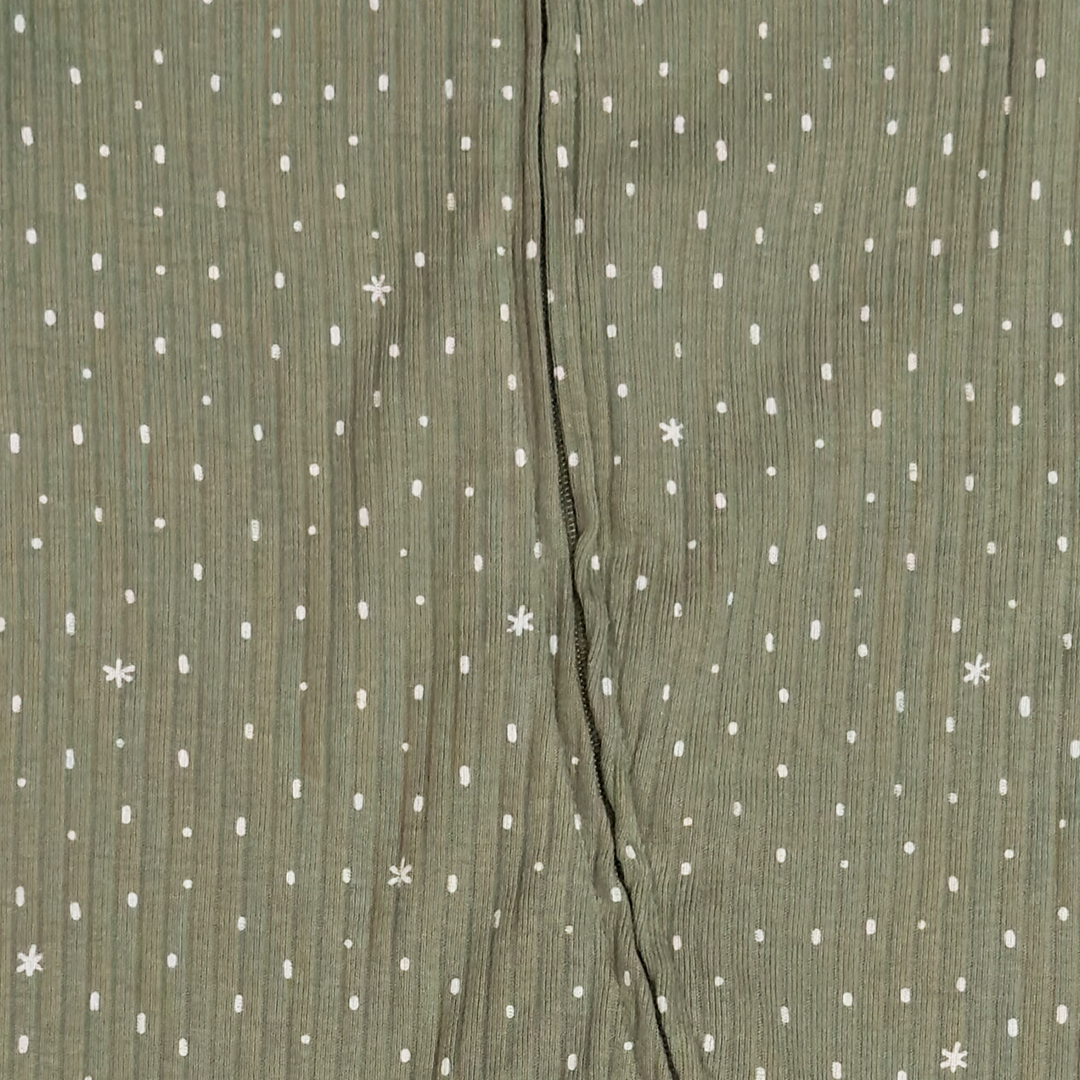 GREEN RIBBED SLEEPSUIT