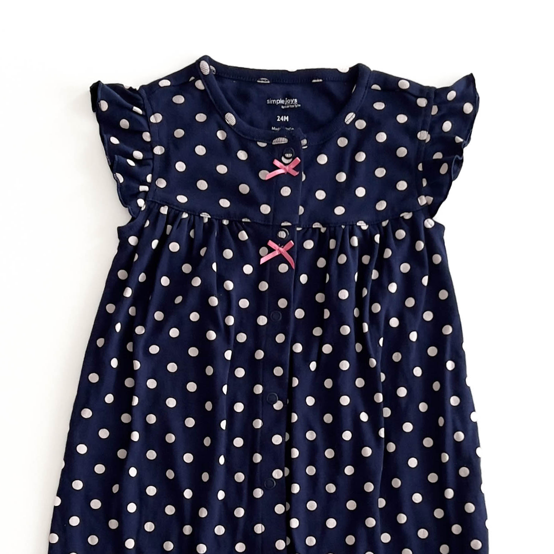 NAVY BLUE DOTTED JUMPSUIT