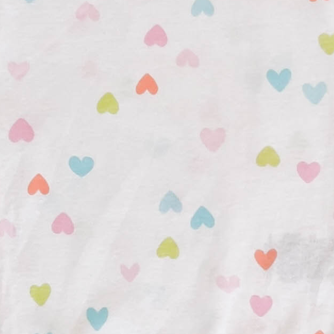 WHITE LOVE PRINTED ONESIE