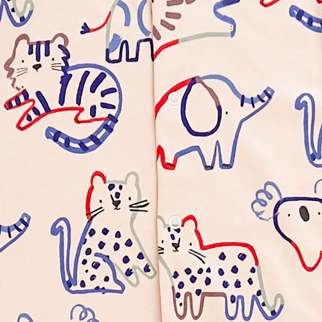 ANIMAL PATTERNED SLEEPSUIT