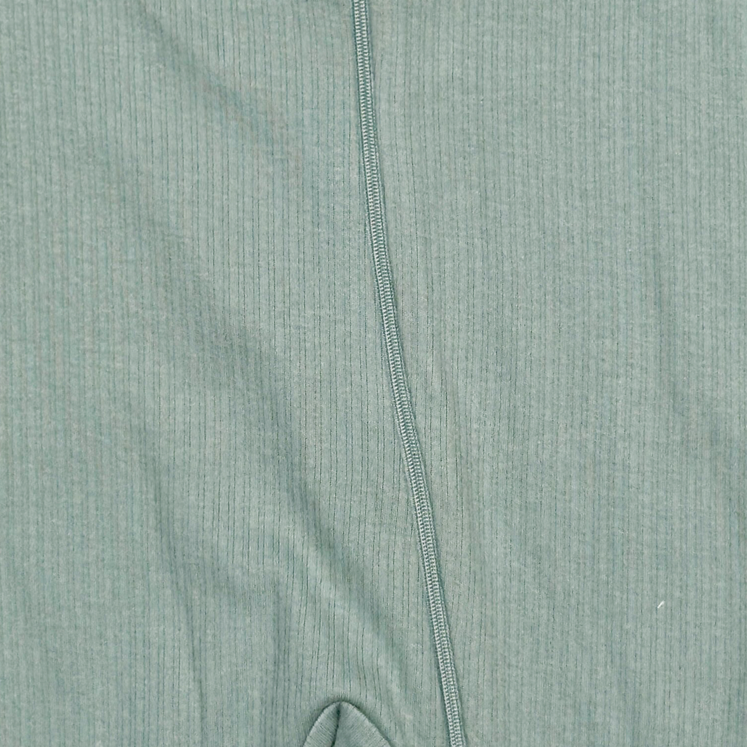 SAGE GREEN RIBBED SLEEPSUIT