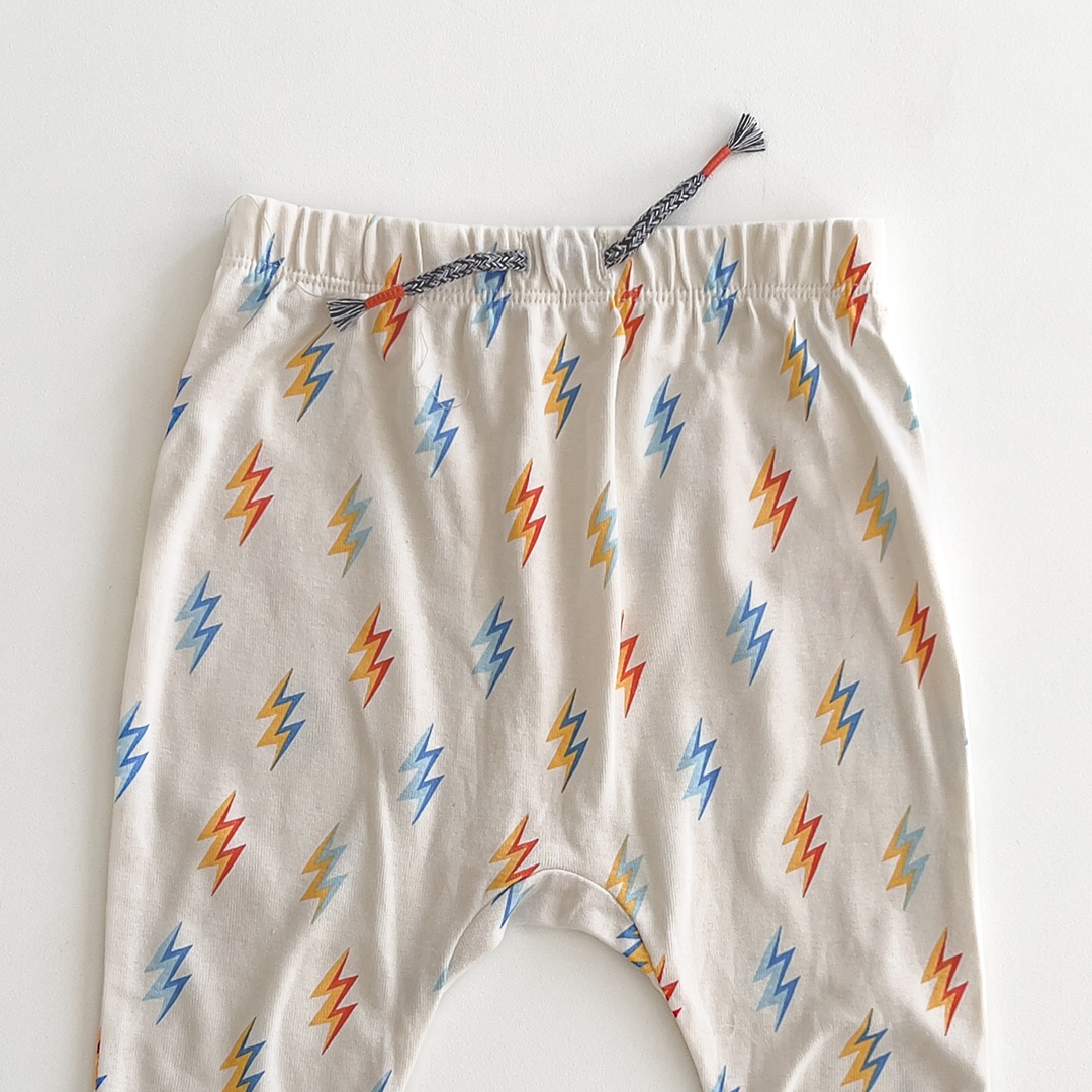 LIGHTNING PATTERNED COTTON PANTS