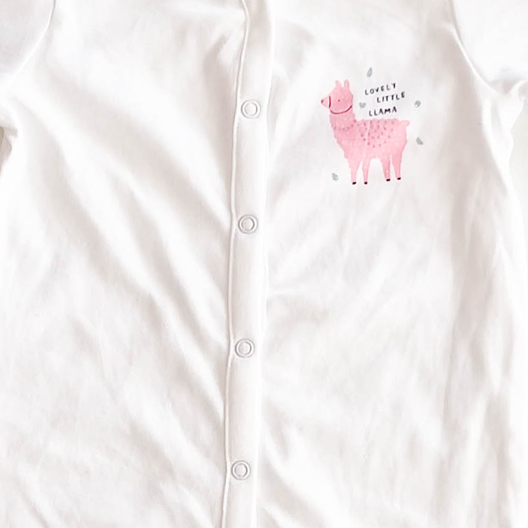 WHITE PLAIN UNISEX ROMPER