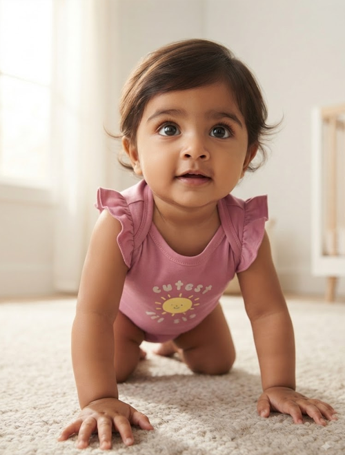 Lavender sun print onesie
