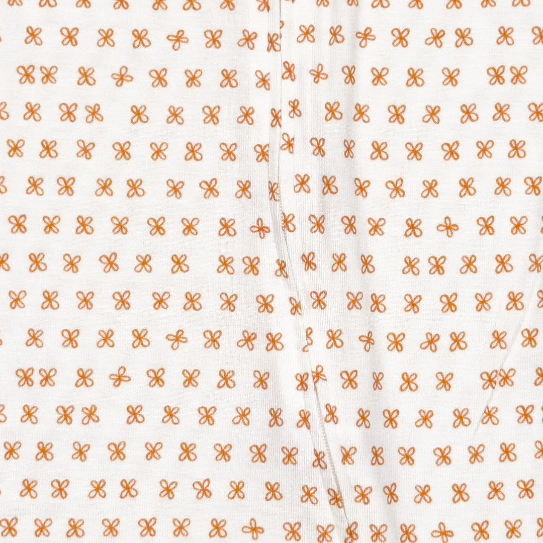 WHITE FLORAL ZIPPER VISCOUS SLEEPSUIT