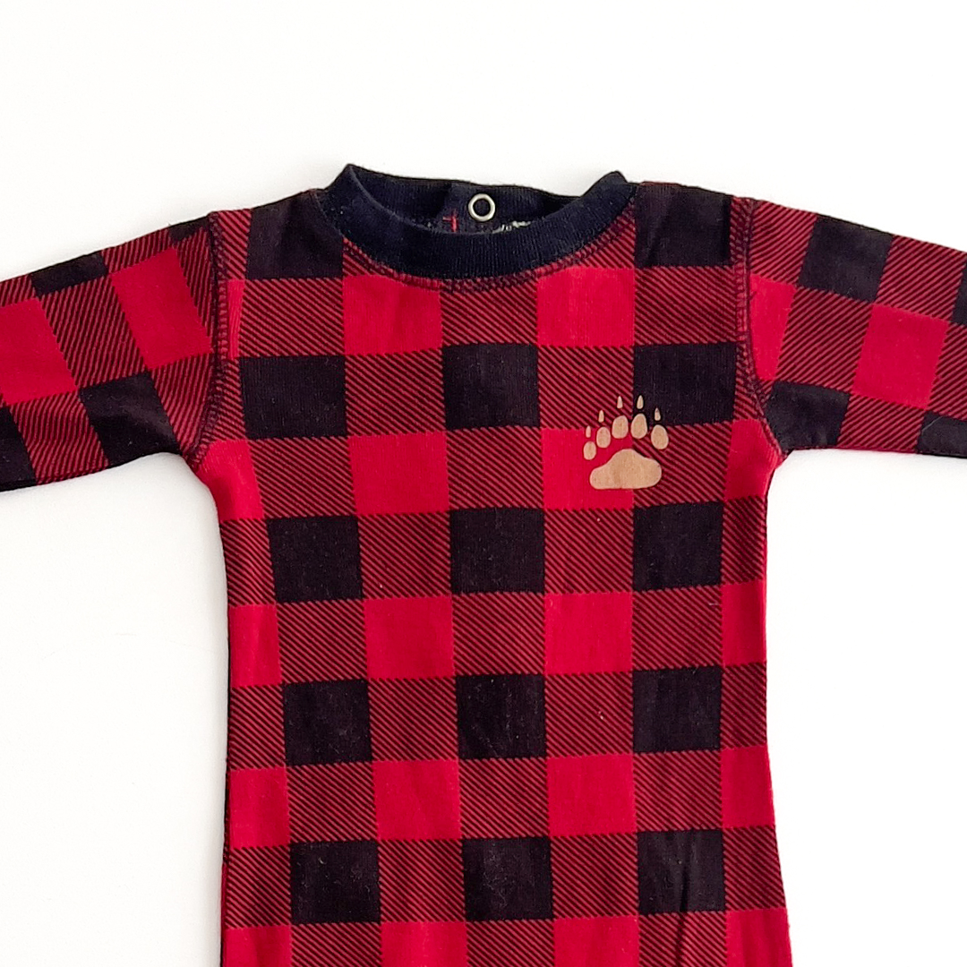 black and red checked slim fit romper