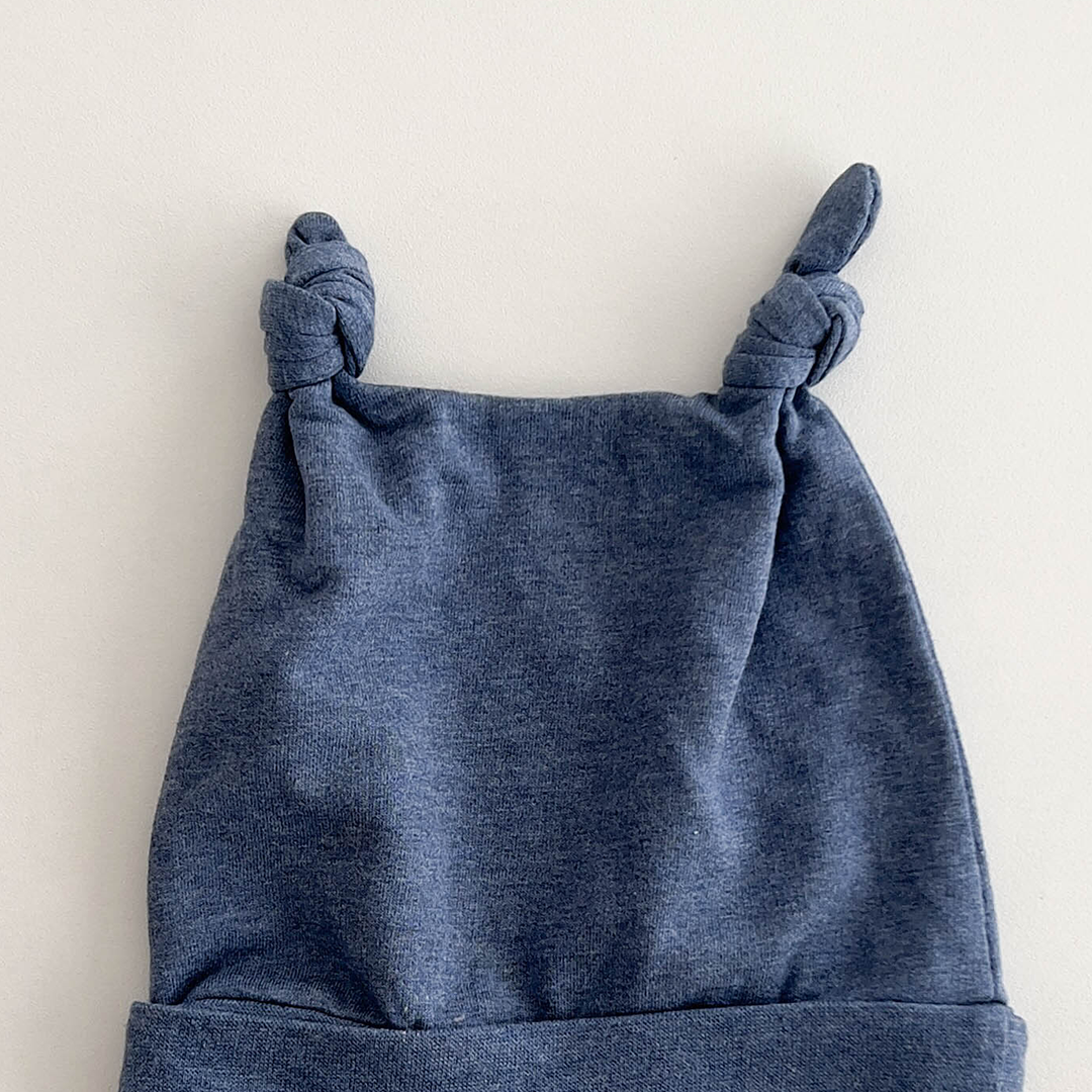 BLUE GREY KNOTED CAP