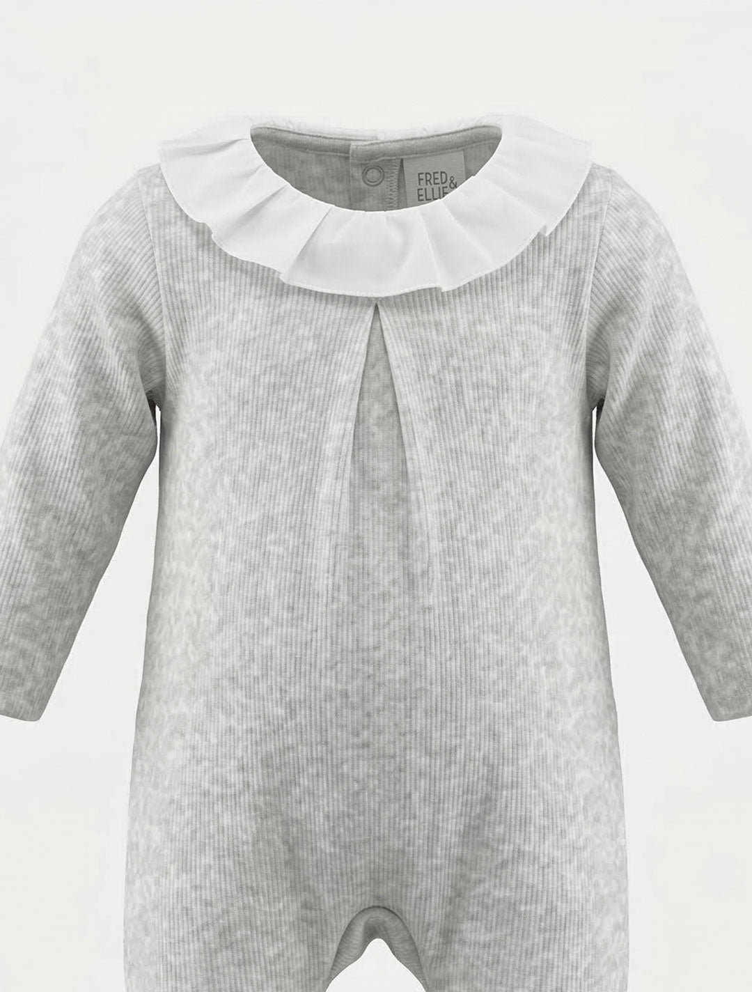GREY RIBBED SLEEPSUIT