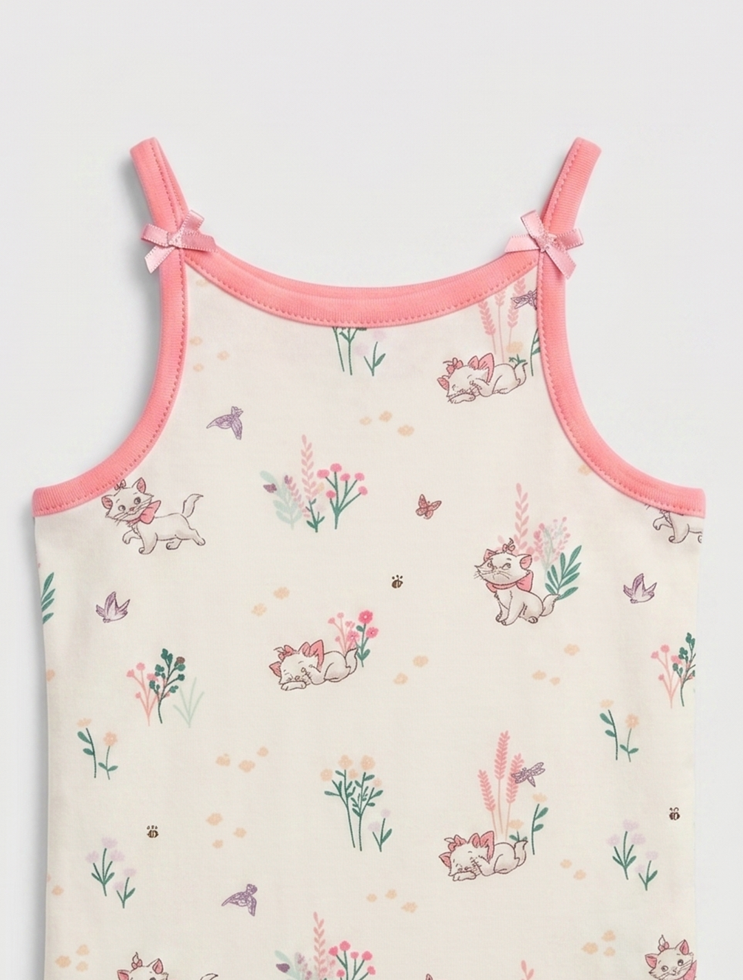 KITTY PRINTED SLEEVELESS ONESIE