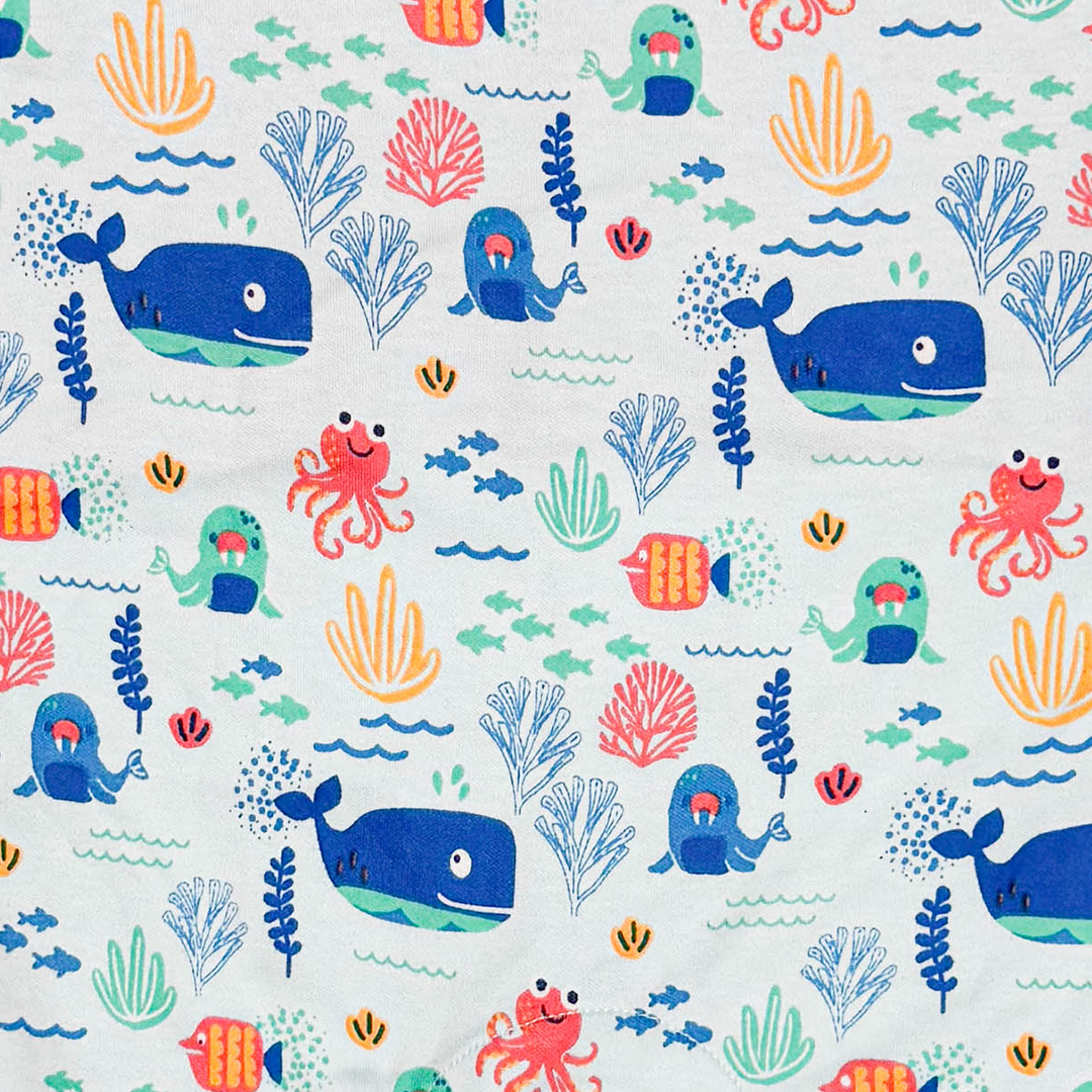 BLUE OCEAN PRINTED DUNGAREE