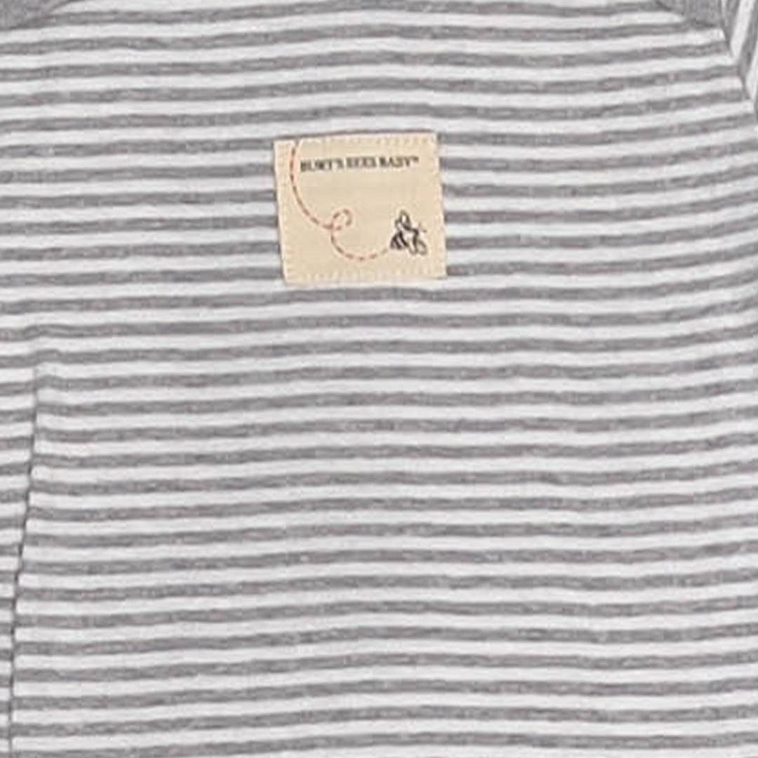 GREY AND WHITE STRIPED ONESIE