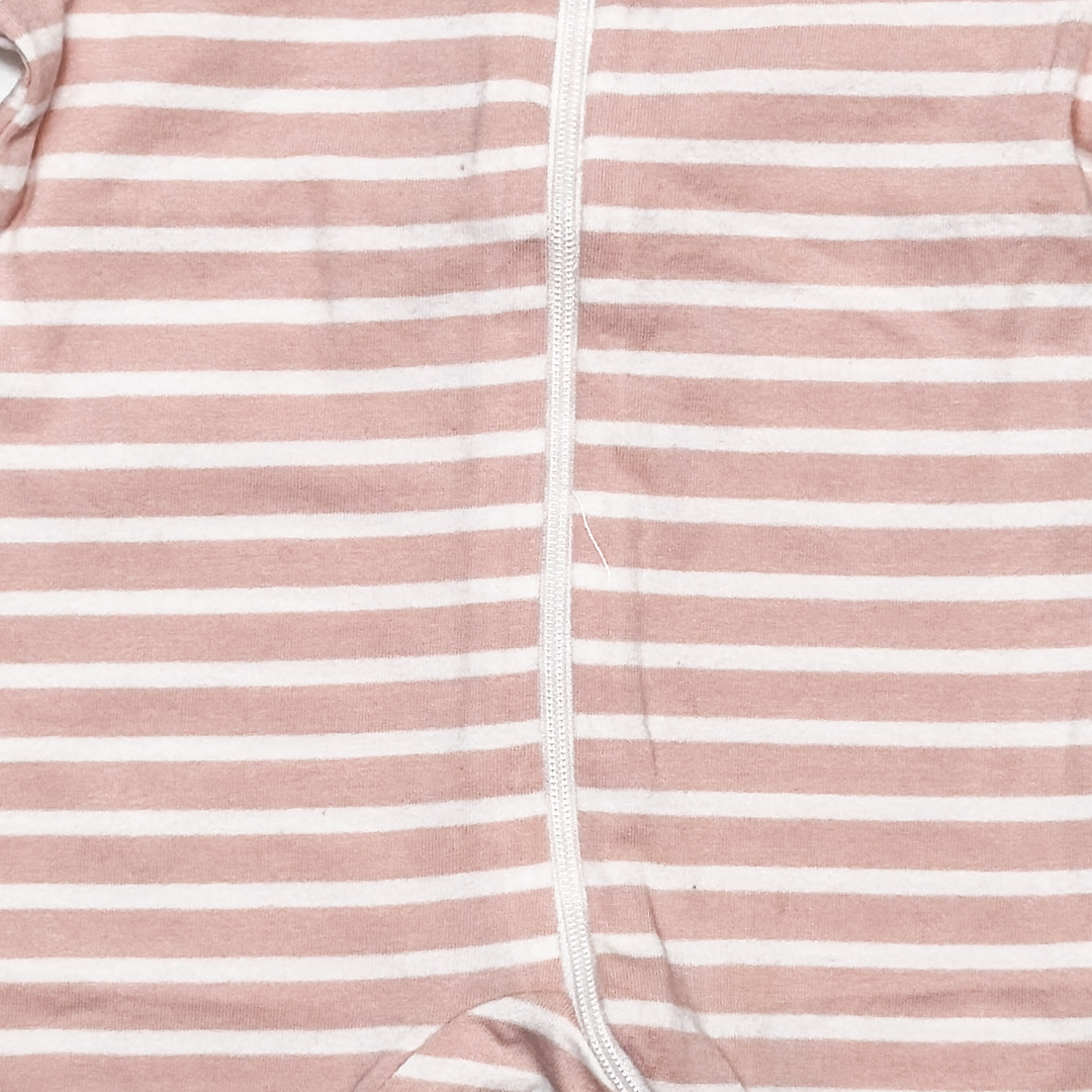 PASTEL STRIPED ZIPPER ROMPER