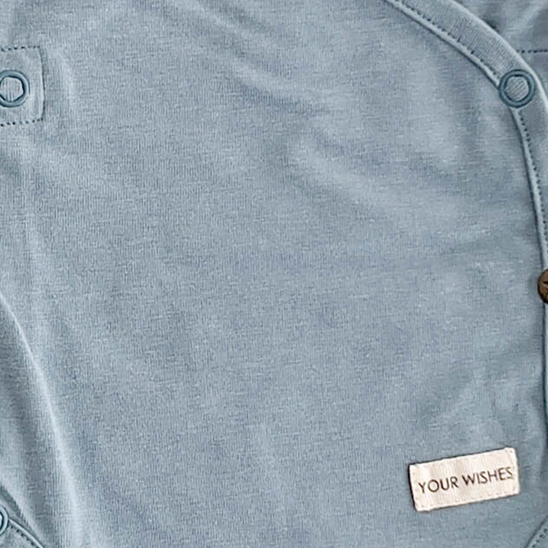 TEAL BLUE WRAP ONESIE