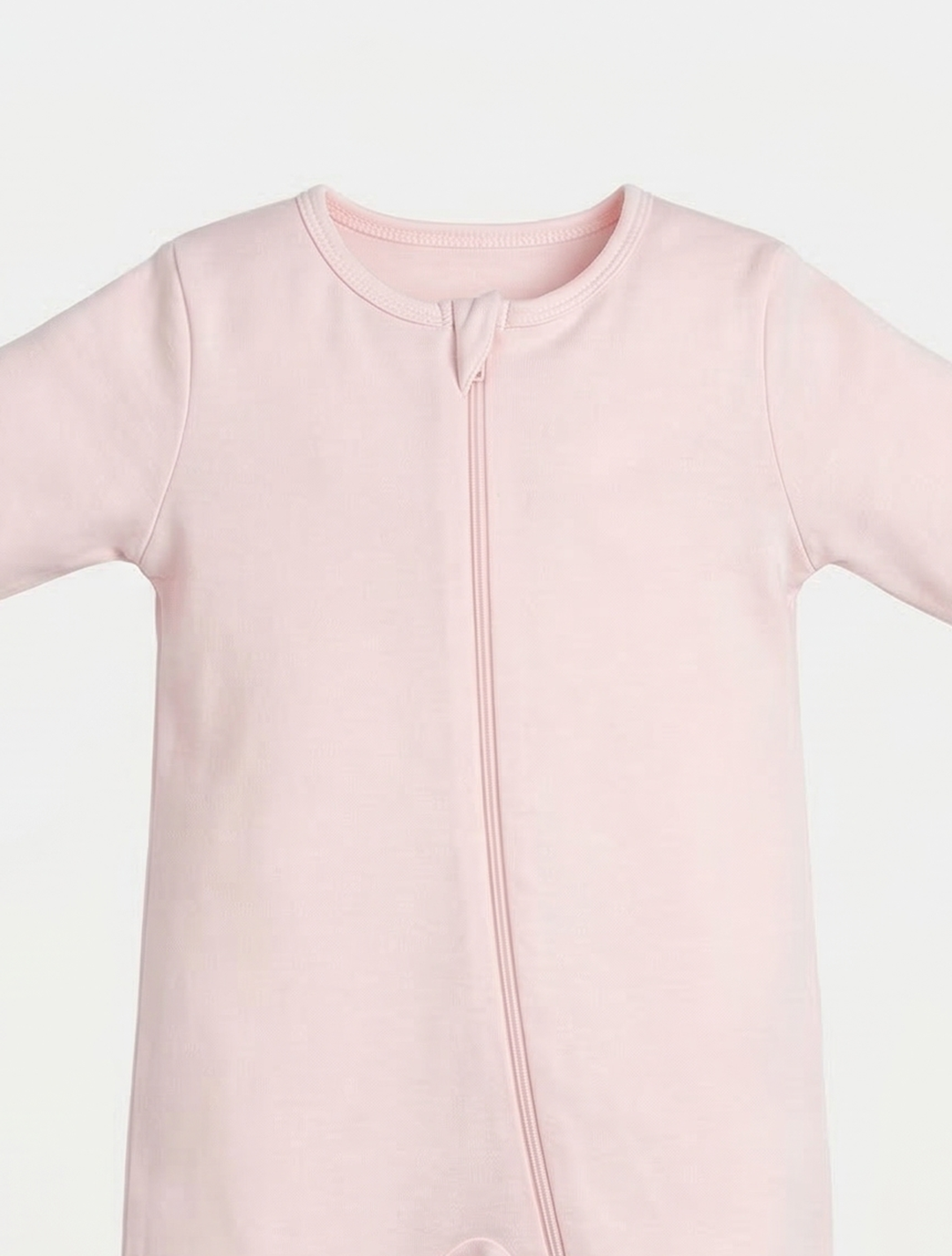 BABY PINK ZIPPER SLEEPSUIT