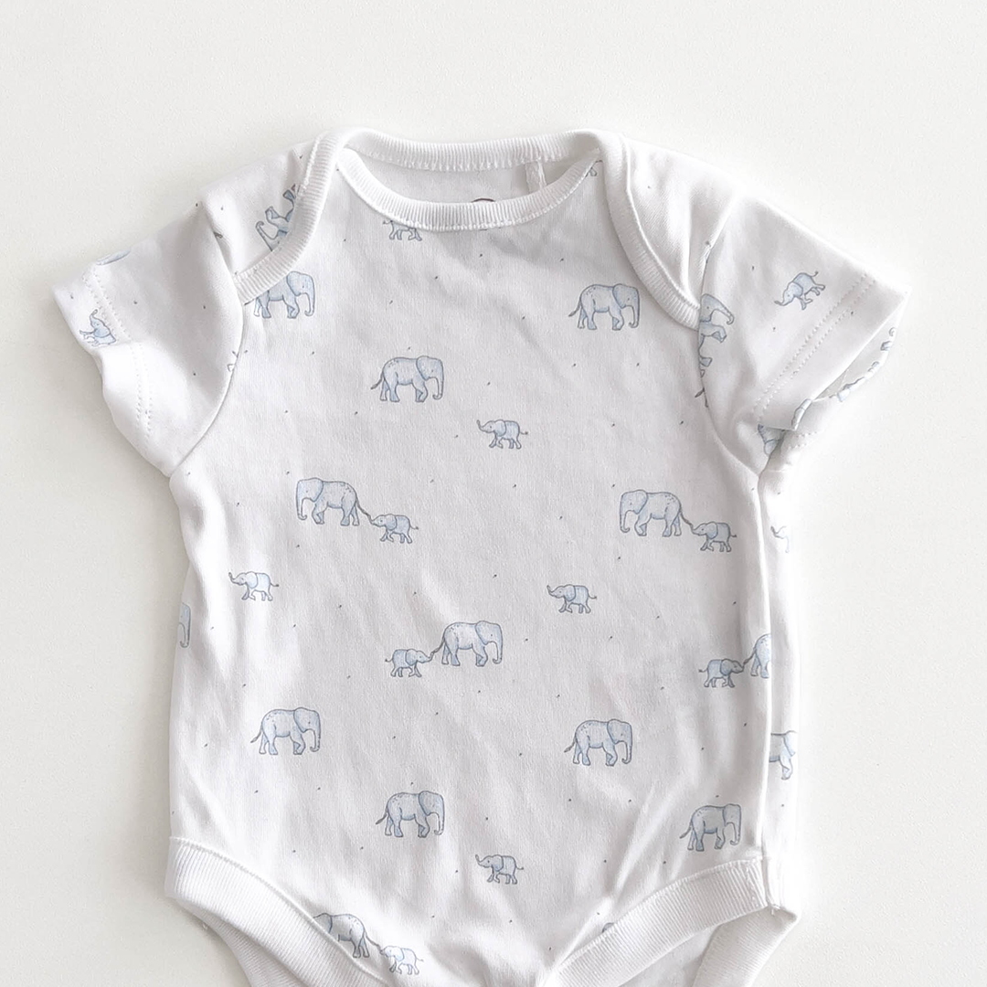 NEXT BABY ELEPHANT PATTERNED ONESIE