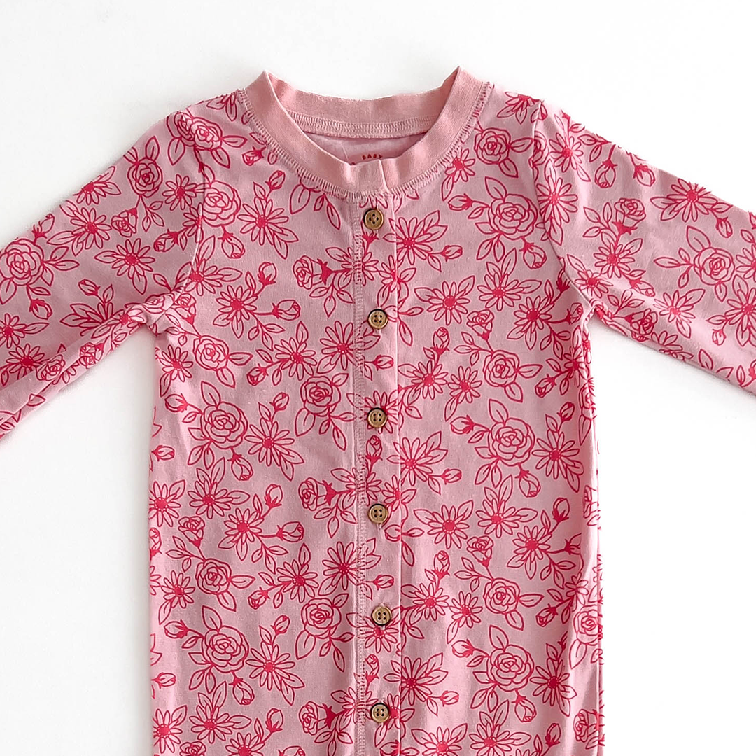 PINK FLORAL ROMPER