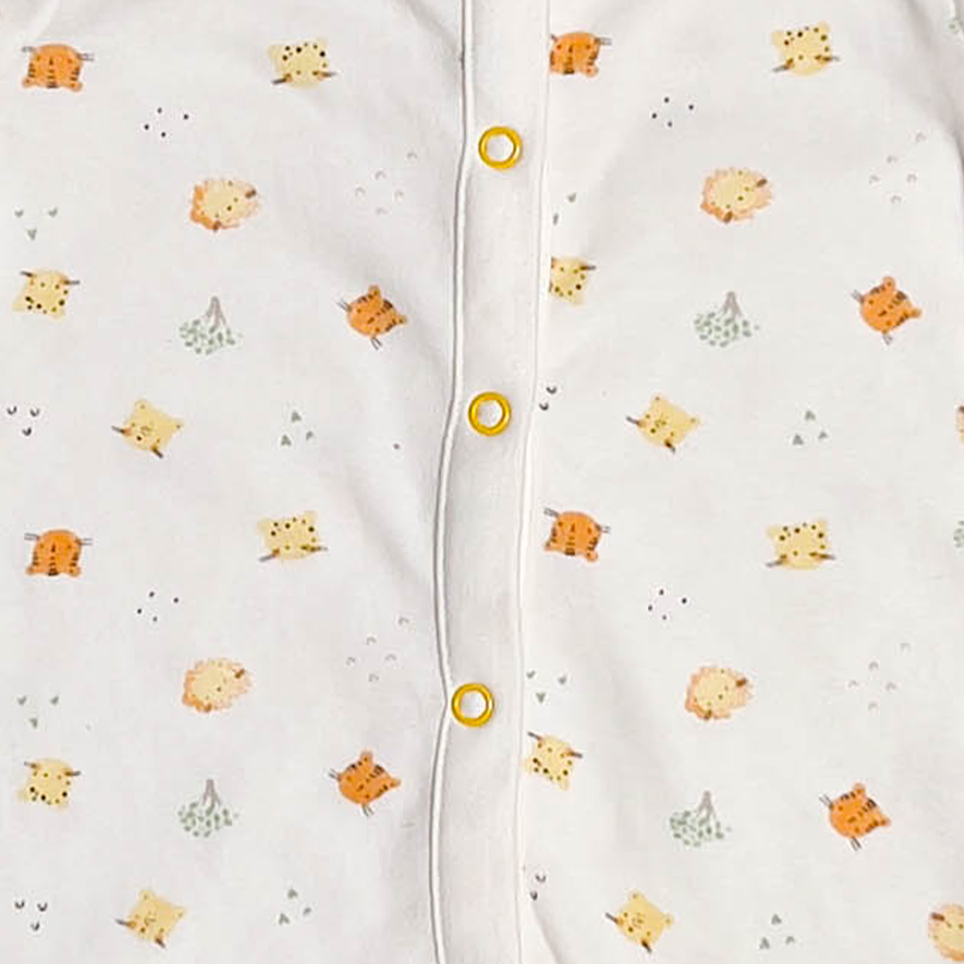 WHITE ANIMAL PRINTED JUMPSUIT