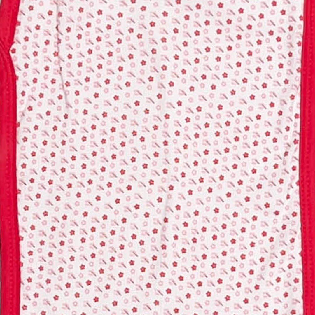 RED FLORAL PRINTED BURP CLOTH