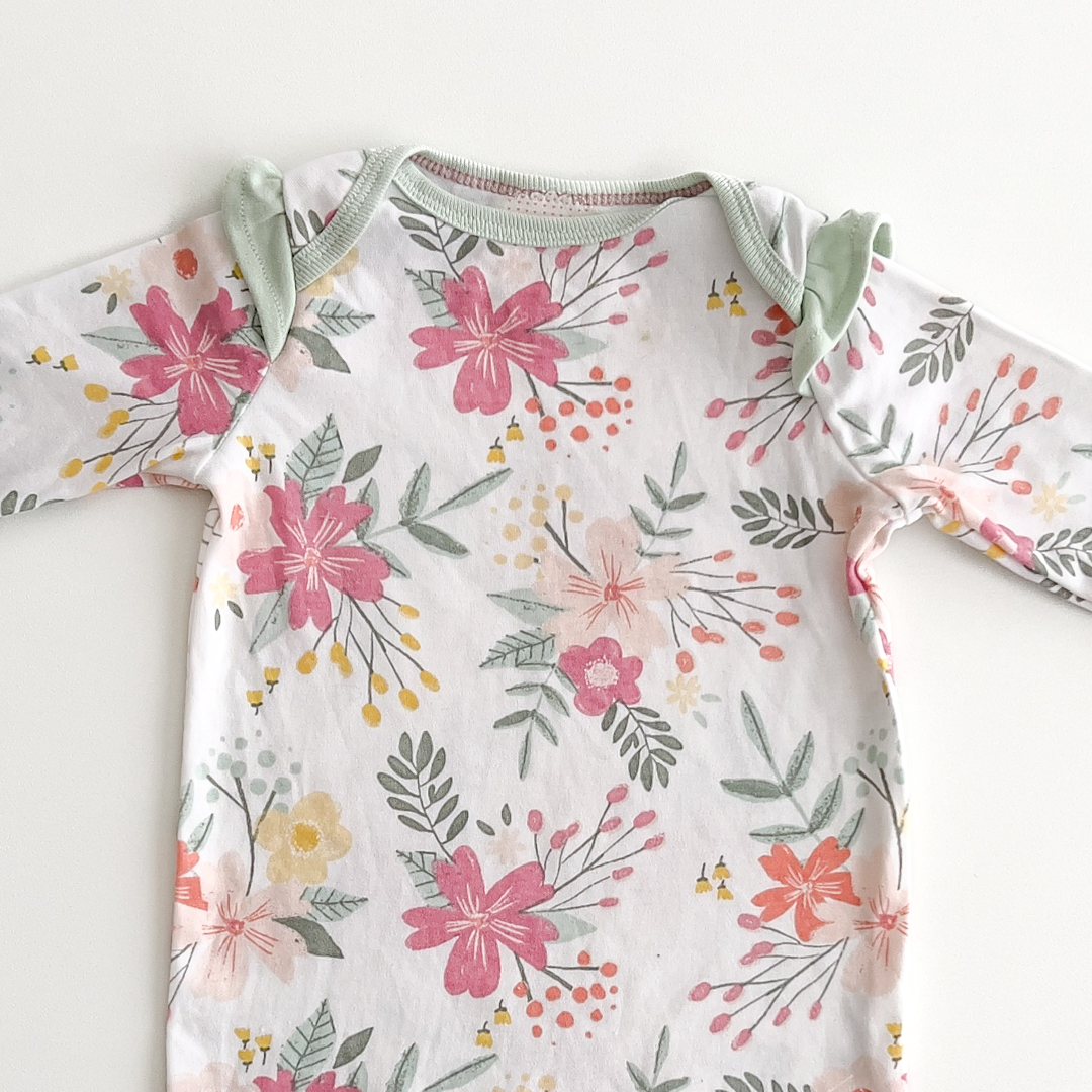 PINK FLORAL PRINTED ROMPER