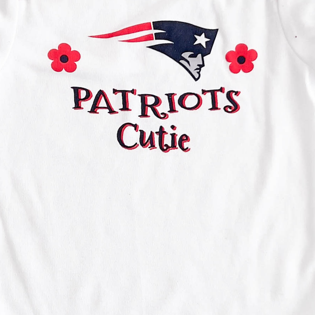 WHITE PRINTTED COTTON ONESIE