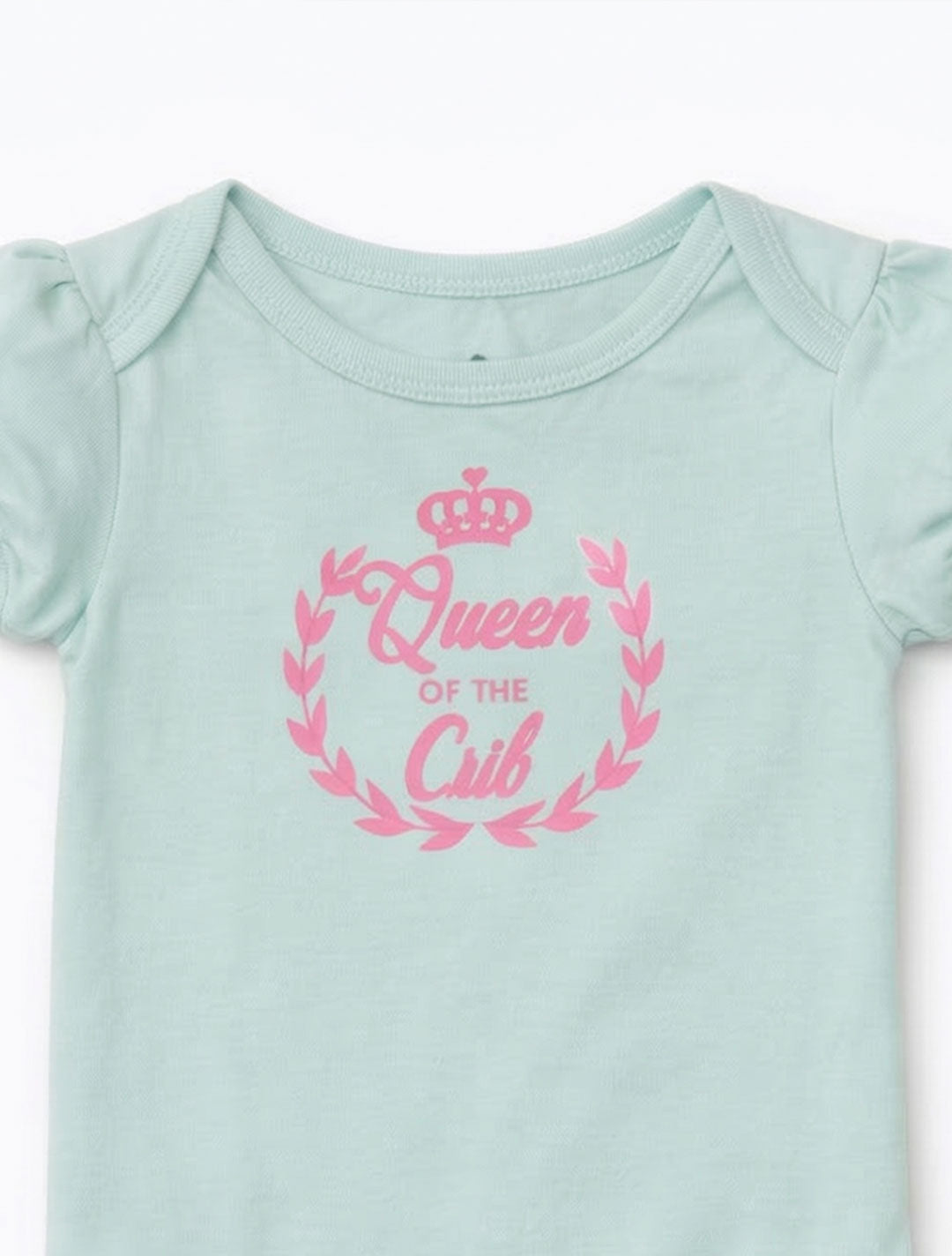AQUA BLUE PRINTED ONESIE