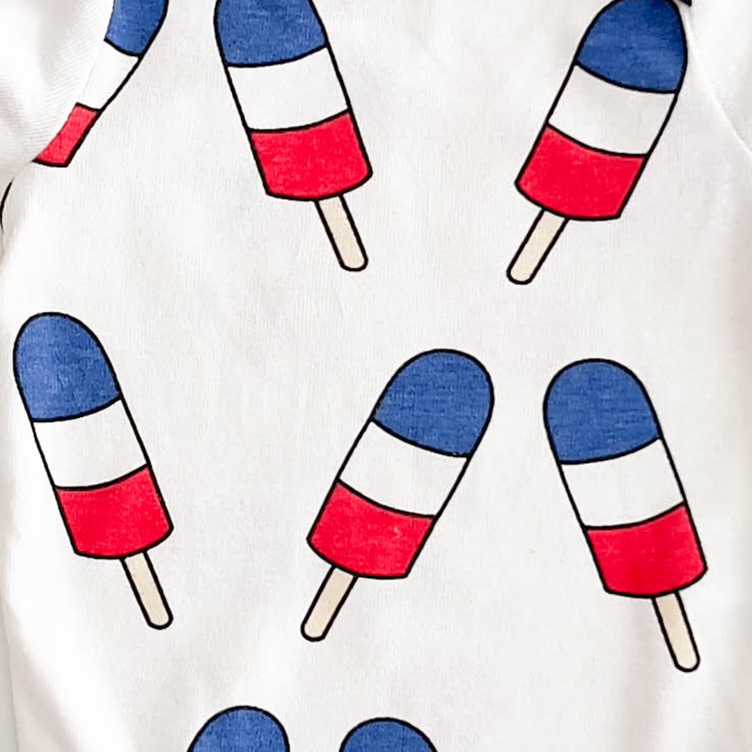 WHITE PRINTED ONESIE