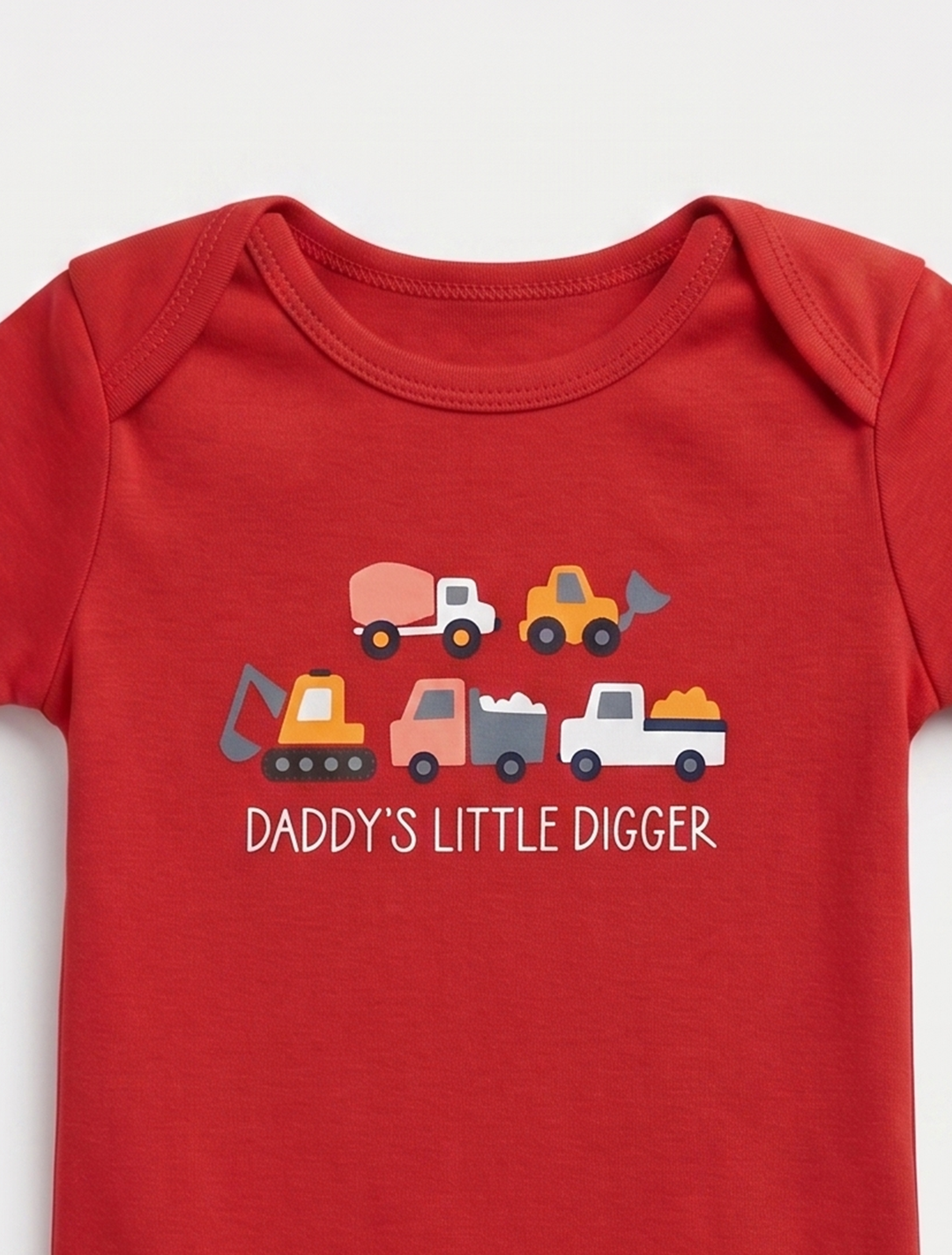BURN RED PRINTED ONESIE