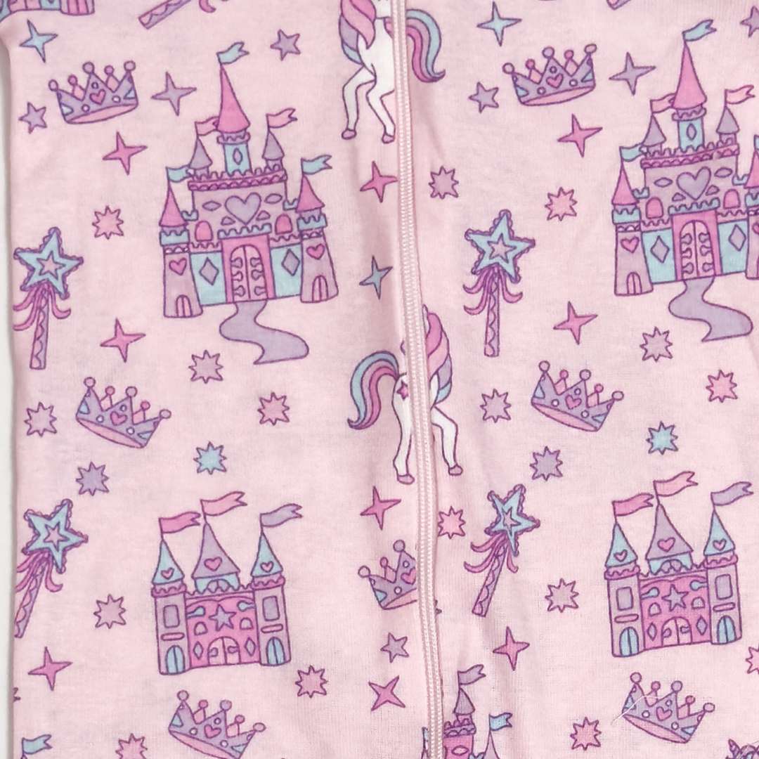 PINK UNICORN SLIM FIT ZIPPER SLEEPSUIT