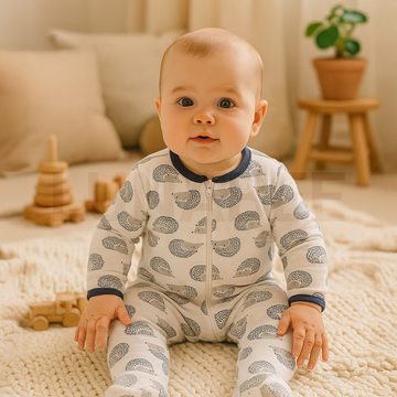 Hedgehog print sleepsuit