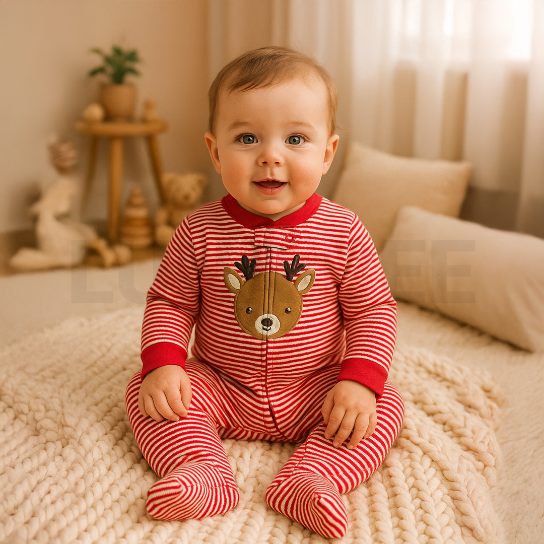 PREMIUM RED STRIPPED BEER SLEEPSUIT