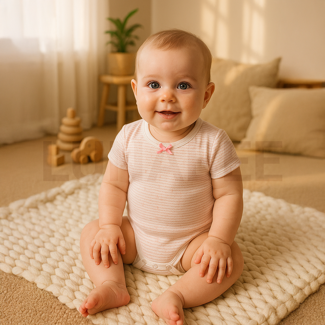 PINK PATTERNED ONESIE
