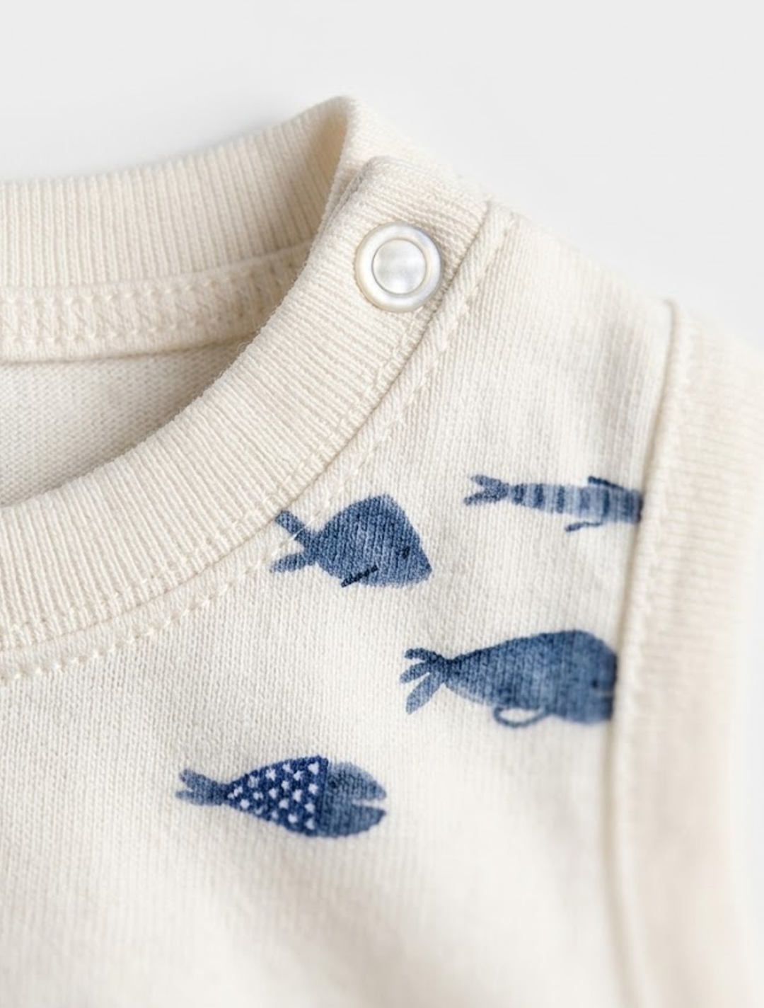 Blue fish printed jumpsuit