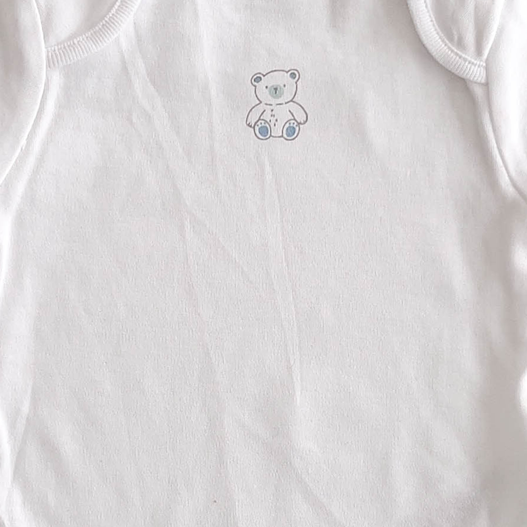 NEXT BABY WHITE BEAR PRINT ONESIE