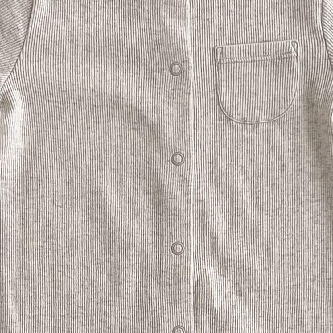 M&S LIGHT GREY RIBBED ROMPER