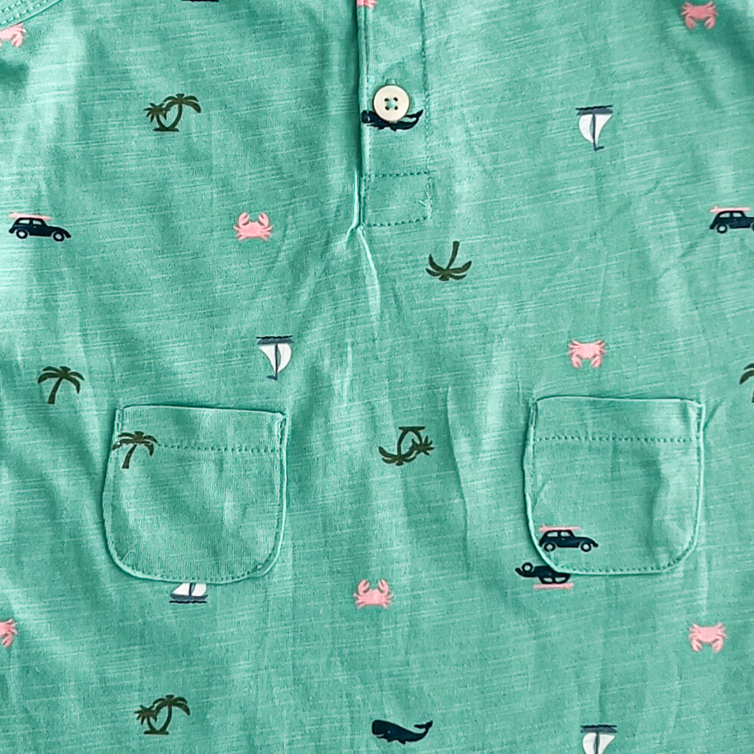 GREEN PRINTED JUMPSUIT