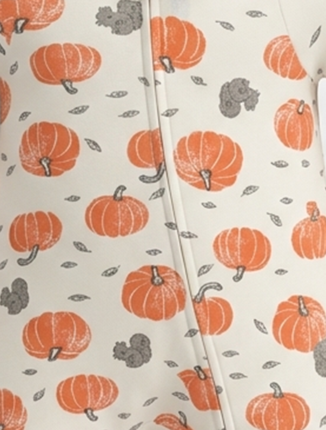 PUMPKIN PRINTED ZIPPER SLEEPSUIT