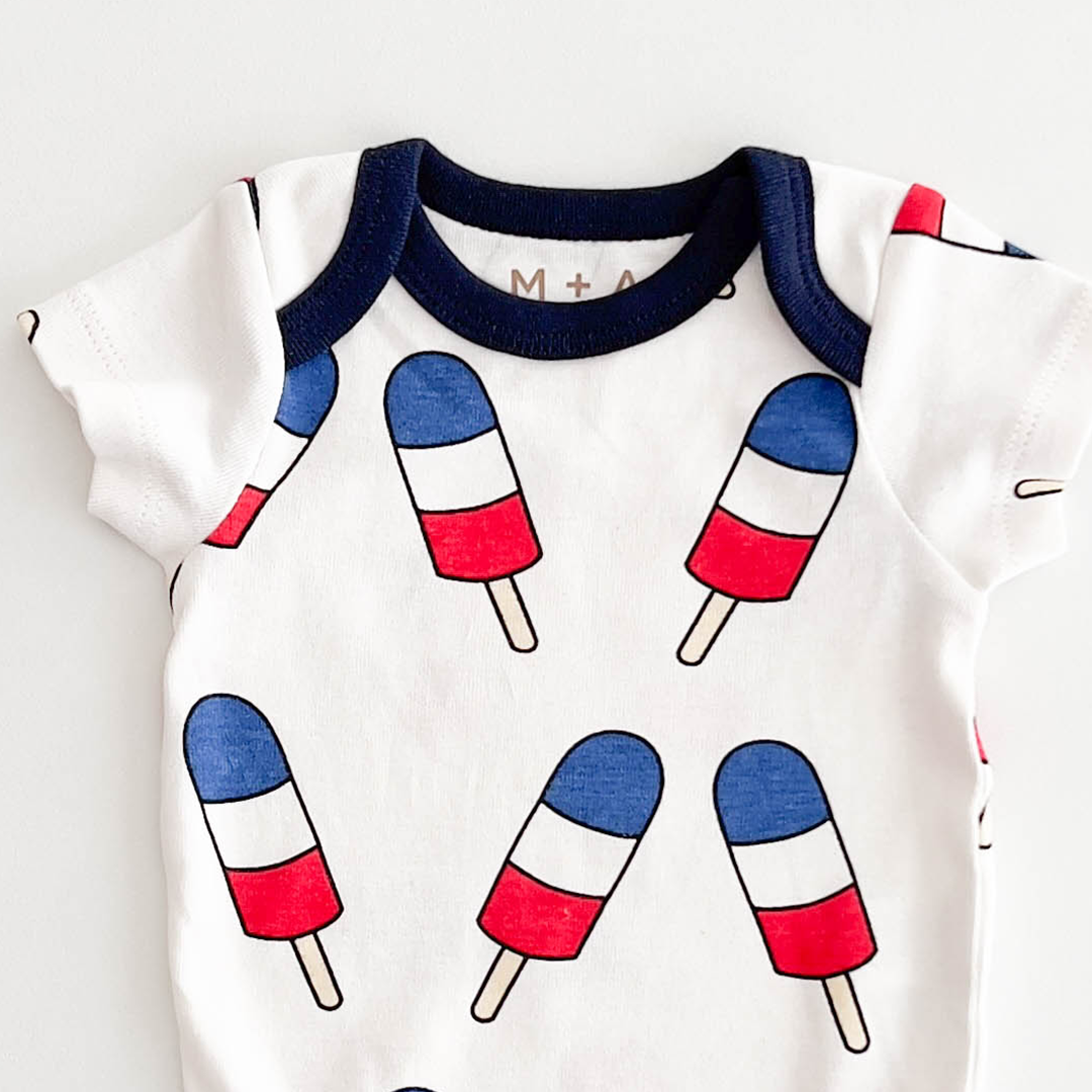 WHITE PRINTED ONESIE