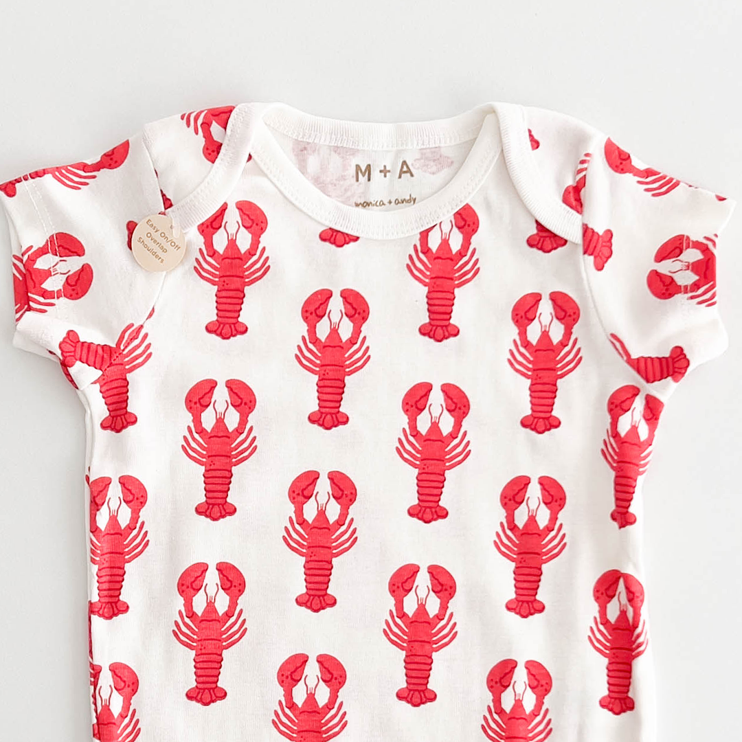RED LOBSTER PRINTED ONESIE